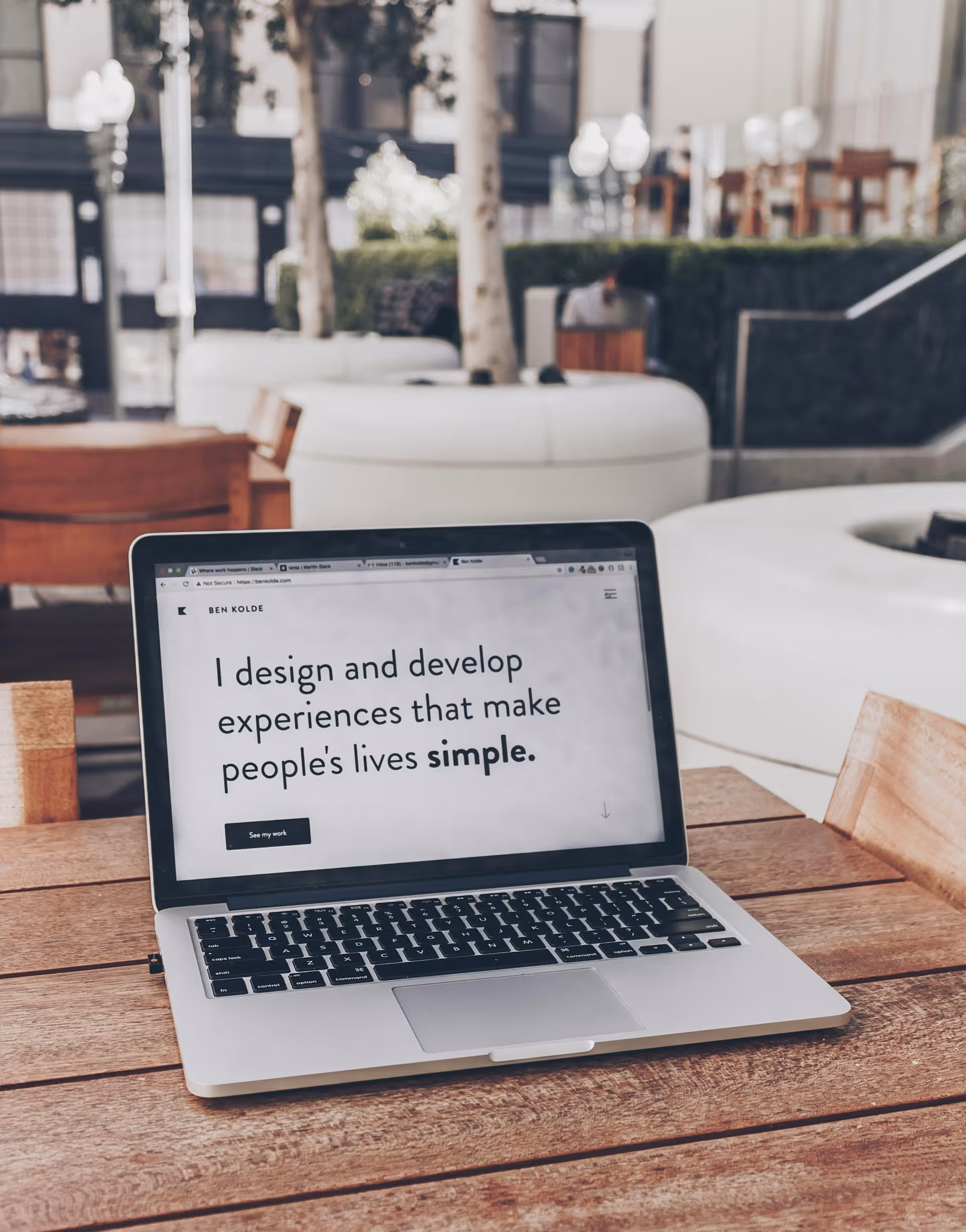 Clean and minimal UI/UX design for a website.